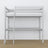 Loft bed grey wooden – top view of the sleeping area, Nizio