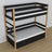 Holz-Etagenbett schwarz-eiche – Inneres der Matratzen-Schublade, Kinderzimmer