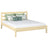 Holz-Doppelbett N01 Kiefer farblos – Gesamtansicht, massives Kiefernholz