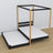 Łóżko pojedyncze z baldachimem i szufladą na materac N01 czarno dębowy – dodatkowy widok, lite drewno