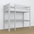 Loft bed with desk grey wooden – dimensions, Nizio Home