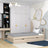 Einzelbett mit Schublade aus Eichenholz Eiche gebleicht – Kinderzimmer, Scandi-Stil