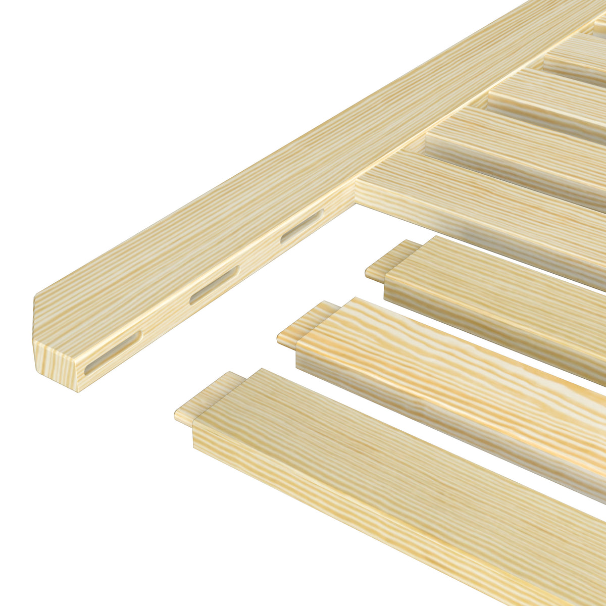 Loft bed N01 white – finishing details, eco-friendly EN 71-3 certified paint