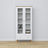 Vitrine mit Schublade Holz weiß mit Eiche 90 cm – Wohnzimmer, skandinavischer Stil Nizio