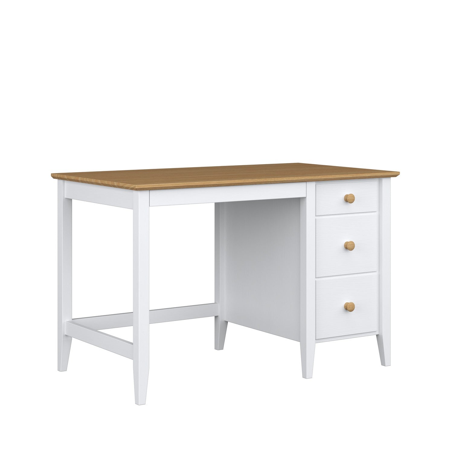 Wooden desk 3S Scandi white / natural oak