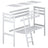 Grey Wooden Loft Bed with Desk – Scandi Room Arrangement, Nizio
