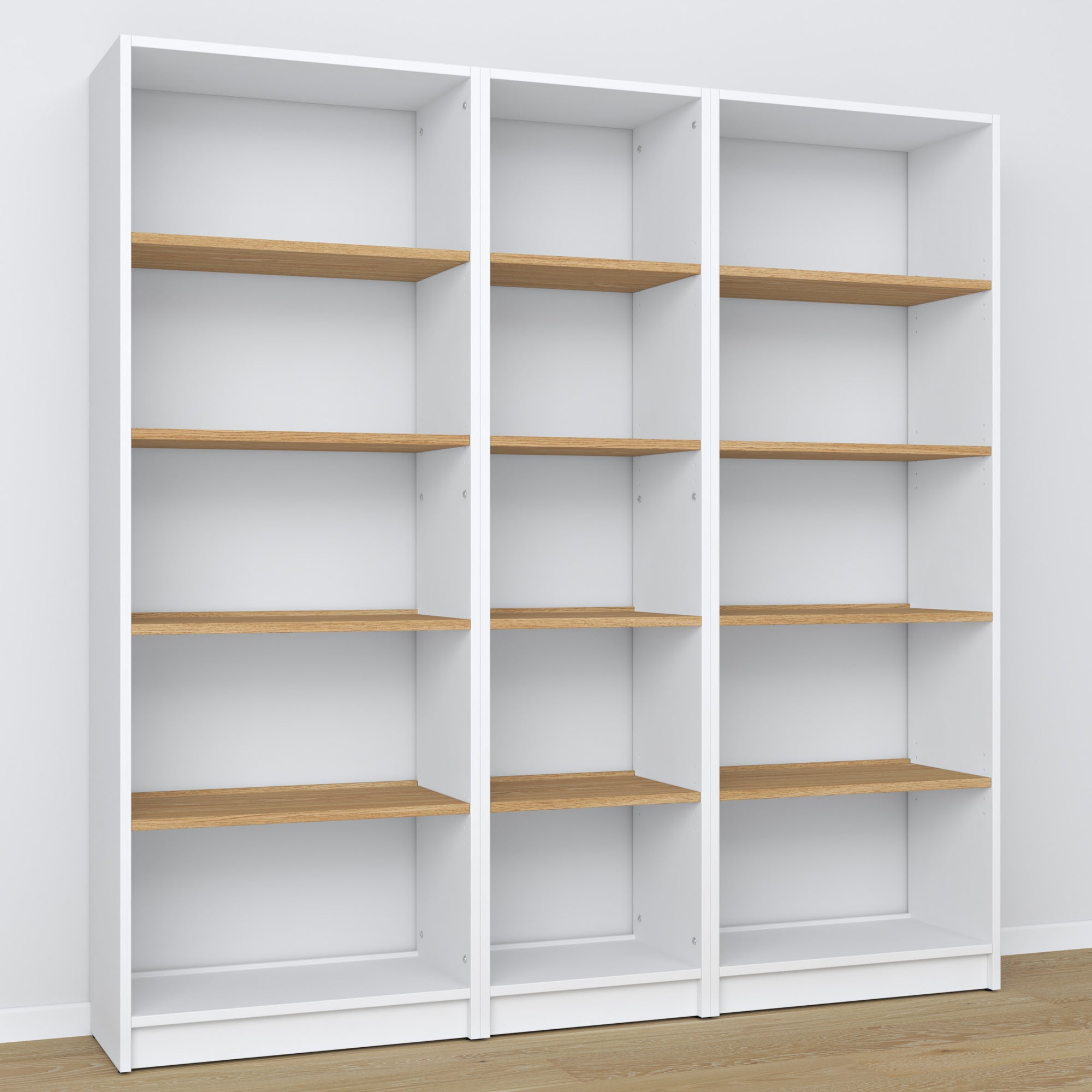 Wooden shelf N01 white / oak