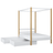 Bett Weiß-Eiche mit Baldachin – Holzdetails und Verbindungen, Nizio Home