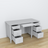 Holzschreibtisch 6S Scandi grau