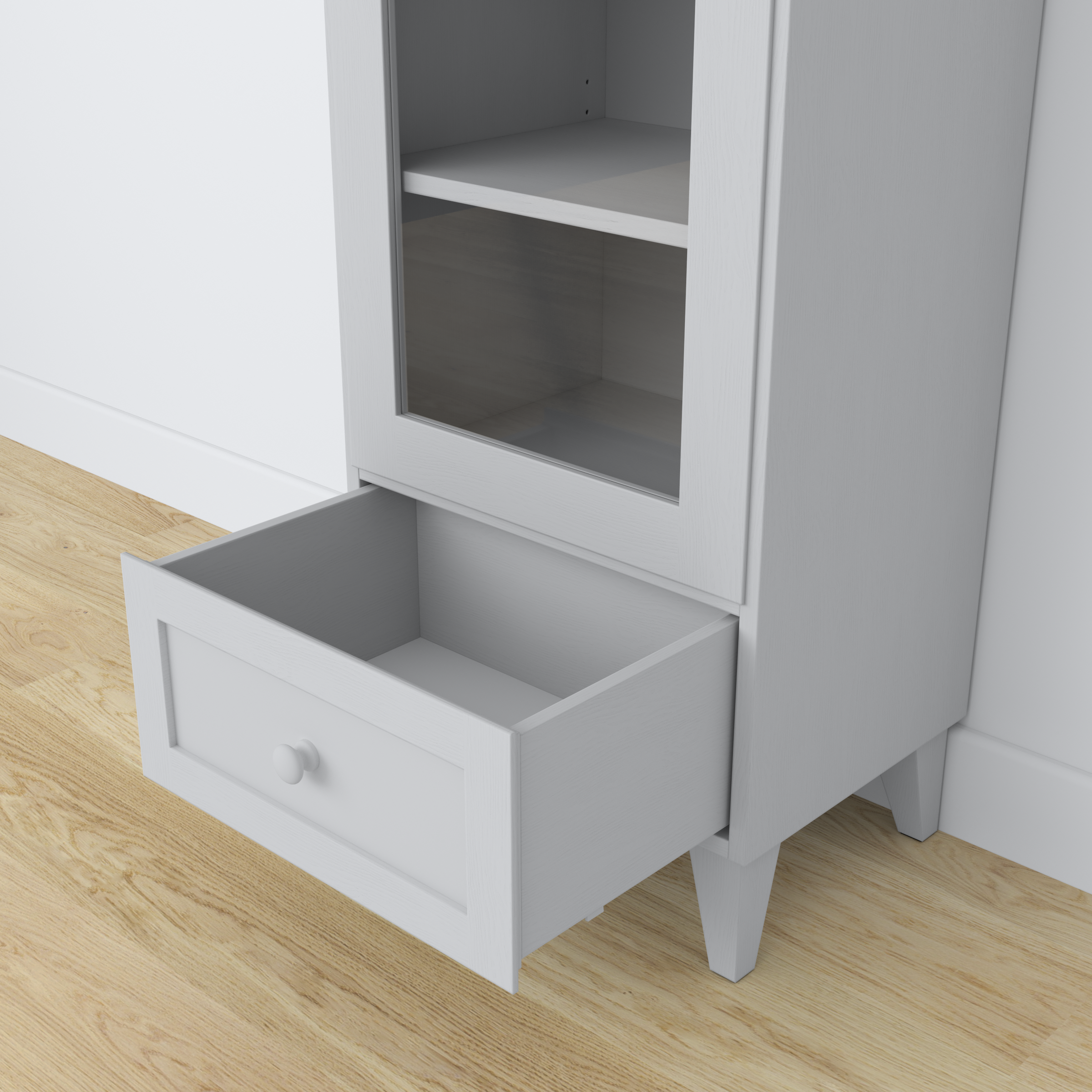 Wooden display cabinet 1S 57 Scandi grey