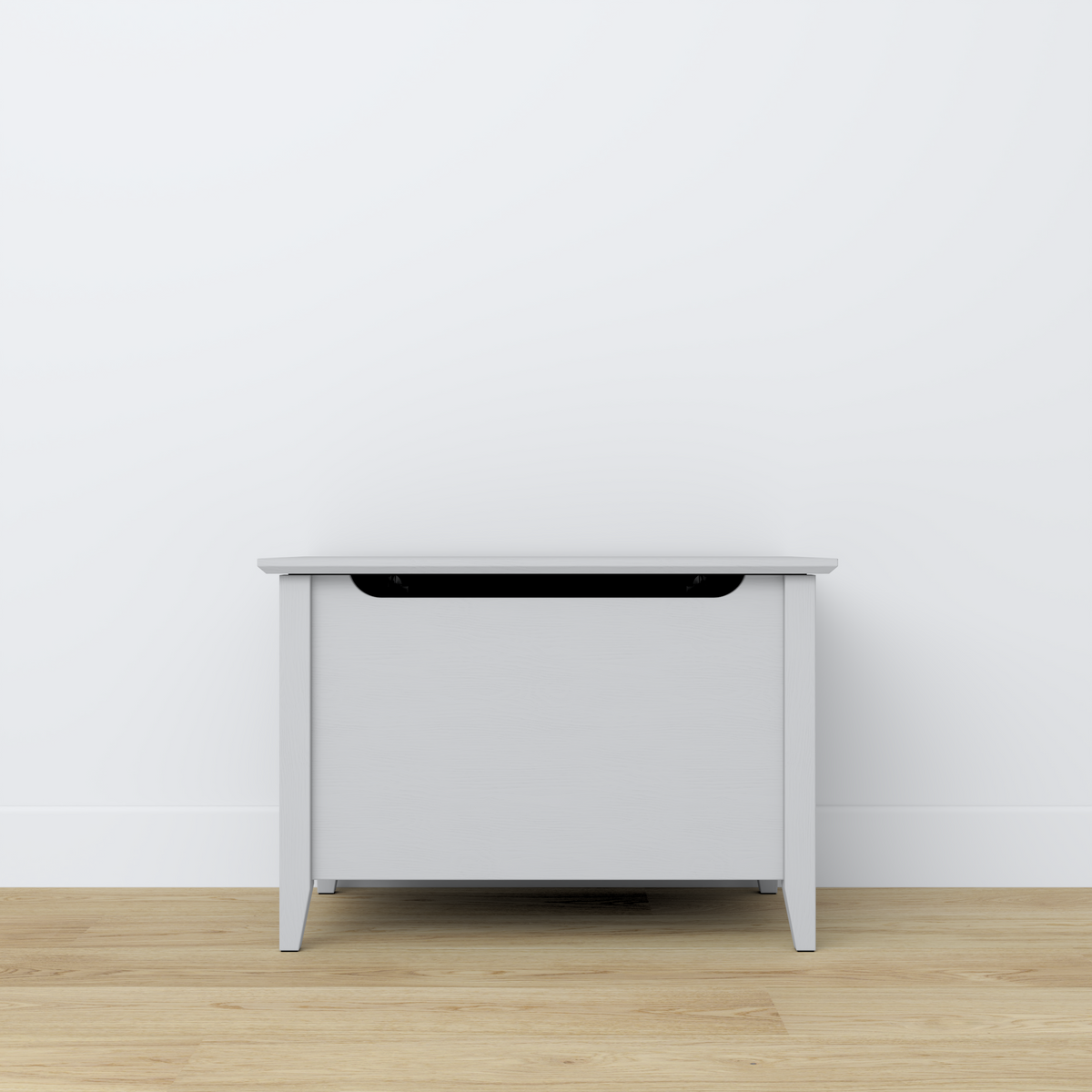 Holztruhe Scandi grau