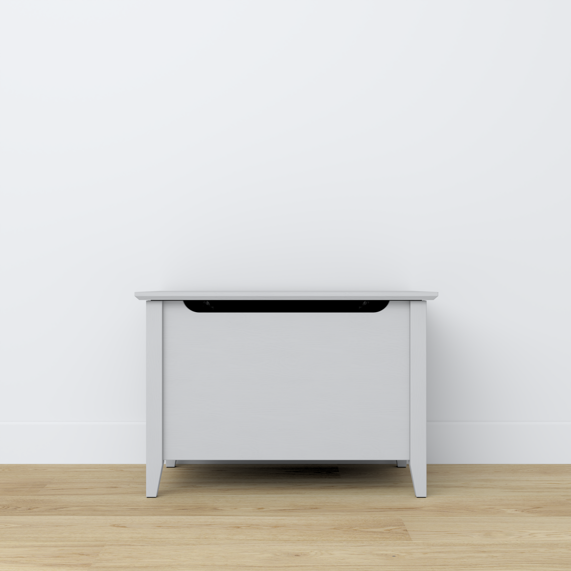 Holztruhe Scandi grau