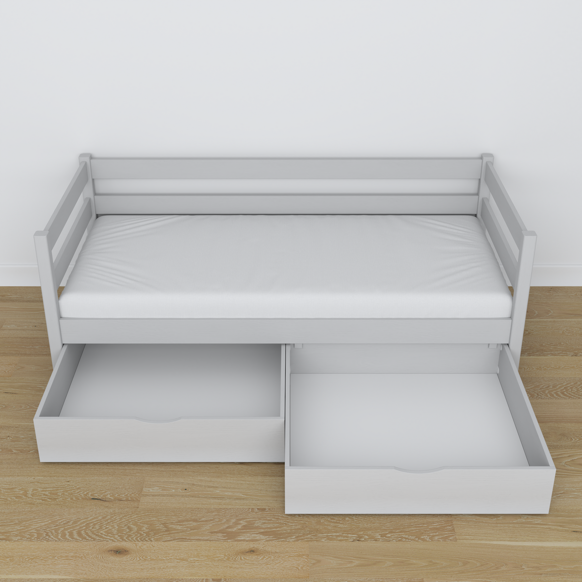 Łóżko sofa z szufladą N01 popielaty – dodatkowy widok, szuflada
