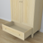 Kiefer Kleiderschrank 2D1S Scandi Kiefer farblos