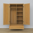 Pine wardrobe 2D1S Scandi natural pine