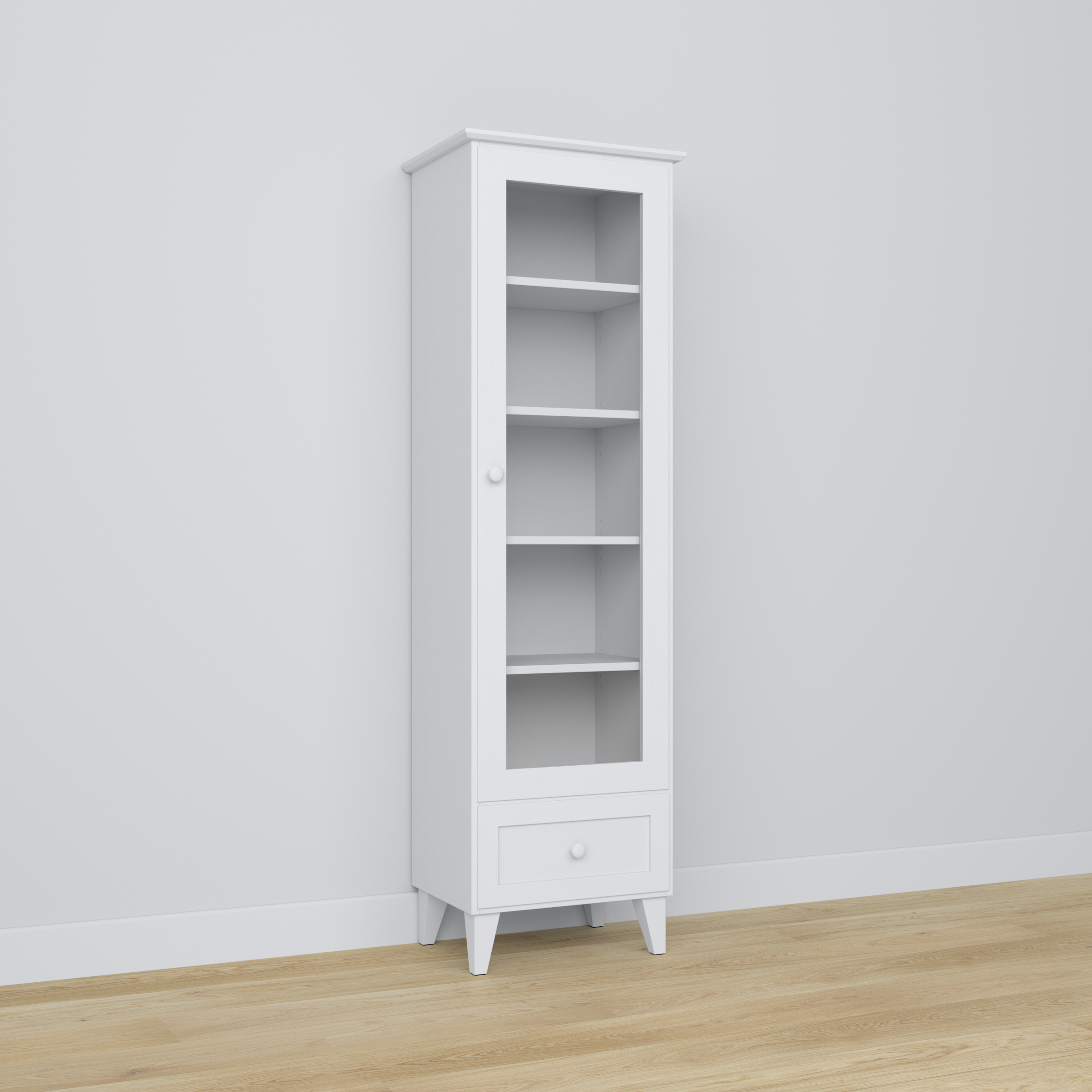 Wooden display cabinet 1S 57 Scandi white