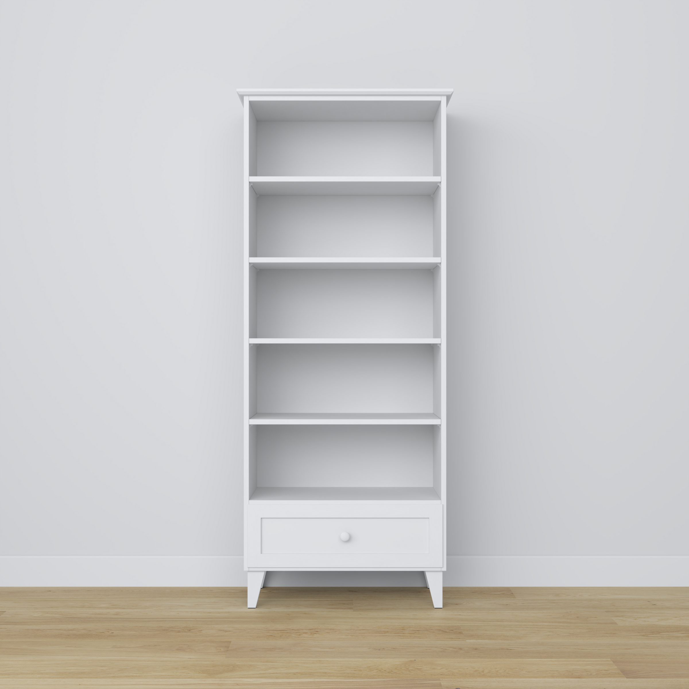 Wooden shelf 1S 80 Scandi white