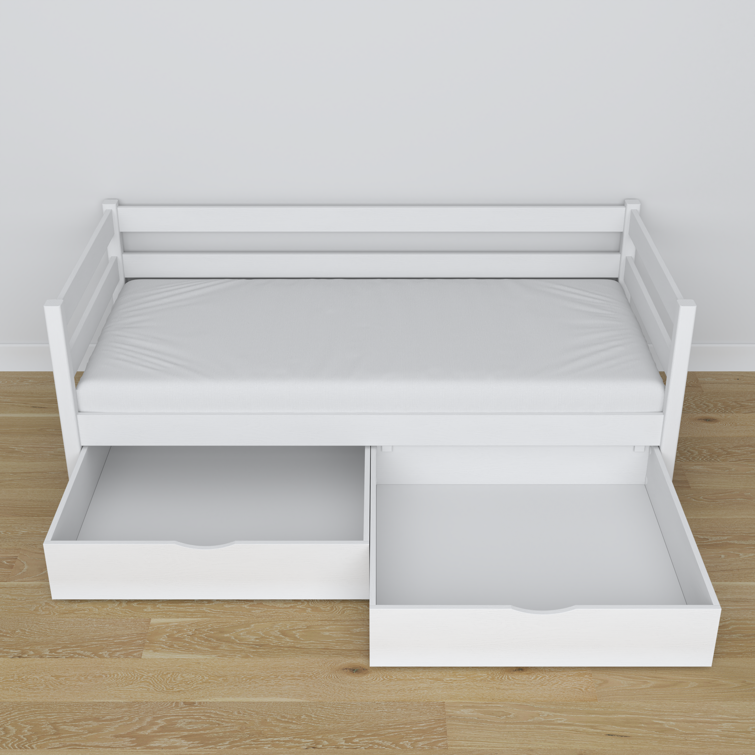 Łóżko sofa z szufladą N01 biały – dodatkowy widok, szuflada