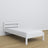 Single wooden bed white – details of joints and wood, Nizio Home