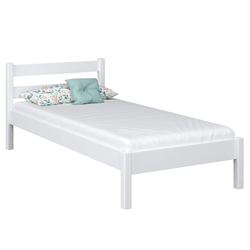 Single bed N01 wooden in custom RAL/NCS color – solid wood, Nizio