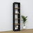Regal Holz Schwarz-Eiche – Wohnzimmer und Arbeitszimmer, Massivholz, skandinavischer Stil Nizio
