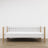 Łóżko sofa N03 biały / dąb naturalny – dodatkowy widok, lite drewno