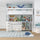 Wooden loft bed N01 white – general view, solid pine wood