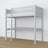 Grey Wooden Loft Bed with Desk – Ladder and Safety Rail