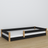 Wooden low bed N02 black / oak