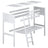 Loft bed with desk white wooden – dimensions, Nizio Home
