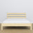 Doppelbett Holz Kiefer farblos – Seitenansicht, Proportionen und Form, Schlafzimmer