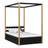 Himmelbett mit Baldachin und Schublade Holz Schwarz-Eiche – Kinderzimmer, Scandi-Stil