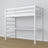 Loft bed white wooden – top view of the sleeping area, Nizio