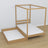 Bett Natureiche mit Baldachin und Schublade – Seitenansicht, Eiche