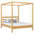 Doppelbett mit Baldachin Kiefer natur – Rahmen und Lattenrost, aus Holz, Nizio
