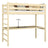 Hochbett mit Schreibtisch aus Holz Kiefer farblos – Kinderzimmer, scandi Nizio