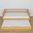 Natural pine sofa bed with mattress drawer made of wood – dimensions, Nizio
