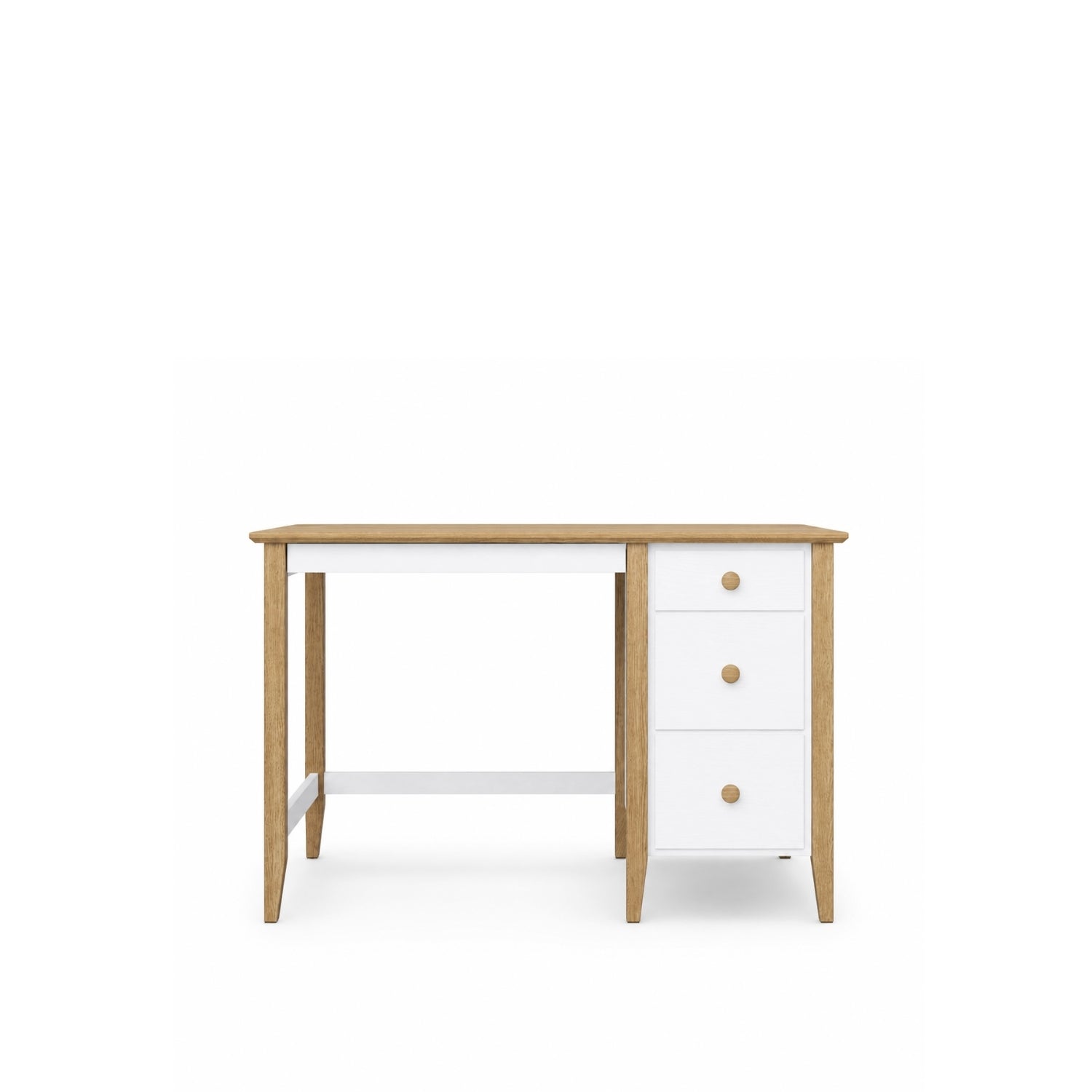 Wooden desk 3S Scandi white / natural oak