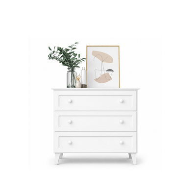 Wooden chest of drawers 3S 105 Scandi white