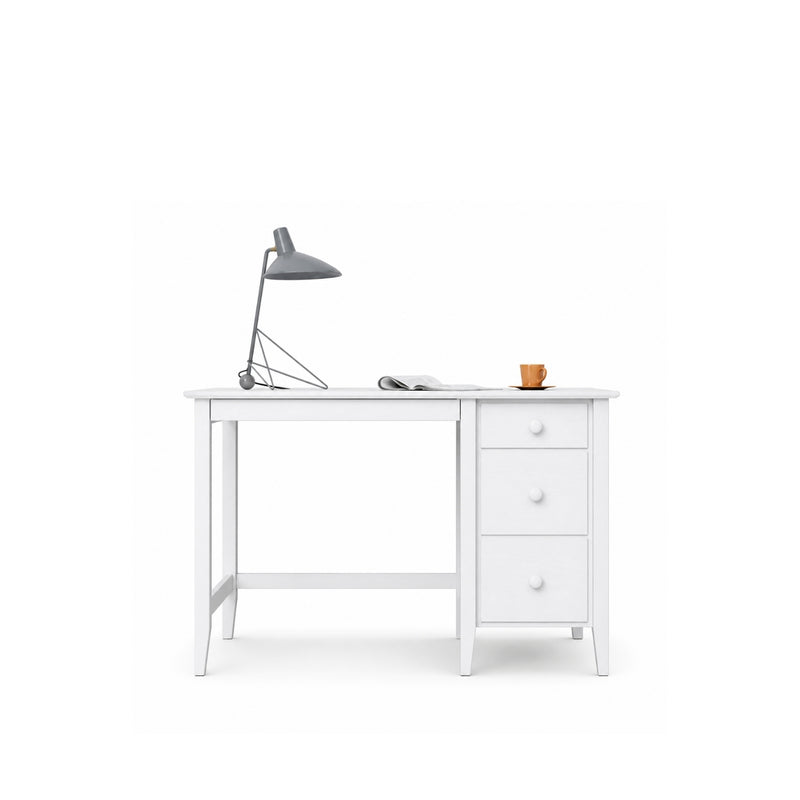 Schreibtisch mit 3 Schubladen Holz Weiß – Arbeitszimmer und Jugendzimmer, scandi