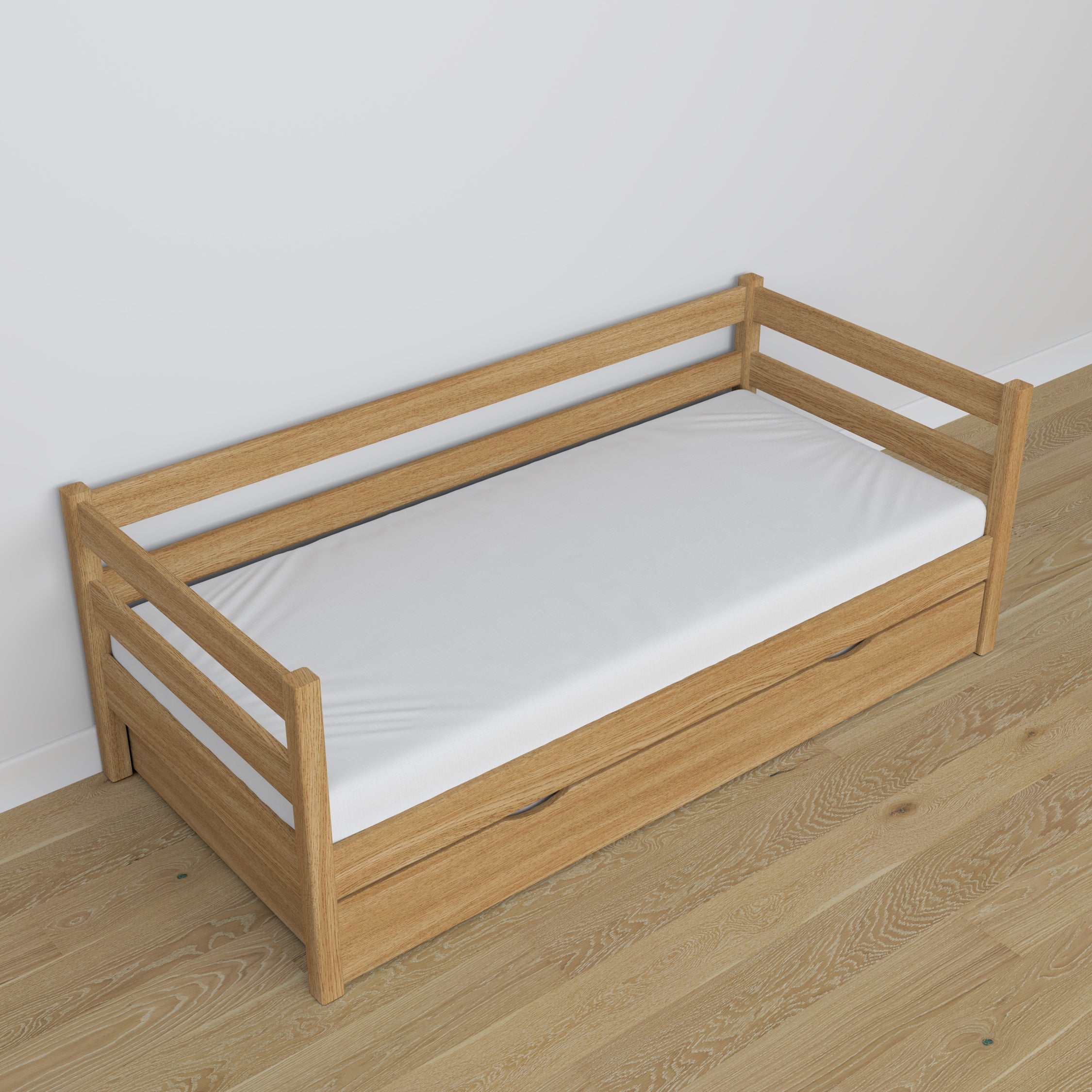 Sofabett mit Schublade Eiche Natureiche – scandi Kinderzimmereinrichtung