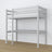 Grey Wooden Loft Bed with Desk – Frame and Slats, Nizio