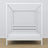 Wooden double bed with canopy white – headboard and frame, close-up
