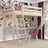 Oak Loft Bed with Desk Bleached Oak – Ladder and Safety Rail