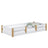 Wooden low bed N01 white / oak