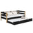 Wooden sofa bed with mattress drawer black-oak – child’s room, scandi