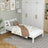 Bed white in children’s room – Scandinavian arrangement, wooden