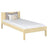 Single wooden bed clear pine – children’s room, solid wood, scandi style