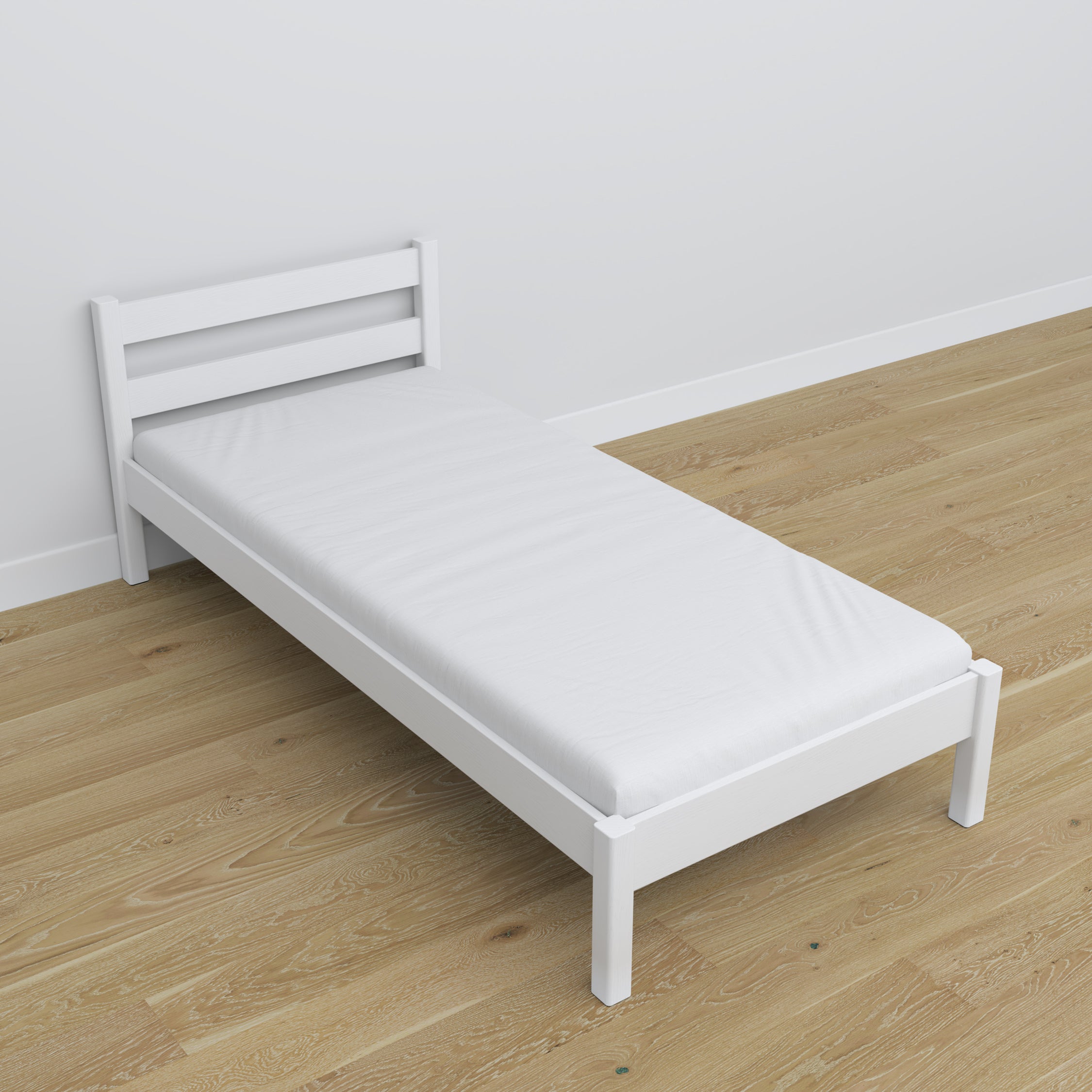 White Wooden Bed – Dimensions and Diagram, Nizio Home