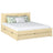 Doppelbett mit Schublade aus Holz Kiefer farblos – Schlafzimmer, Stauraum, Scandi-Stil